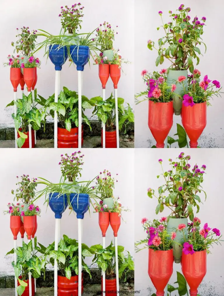 Idea creativa di riciclaggio di bottiglie di plastica per il vostro giardino con meravigliosi vasi di fiori