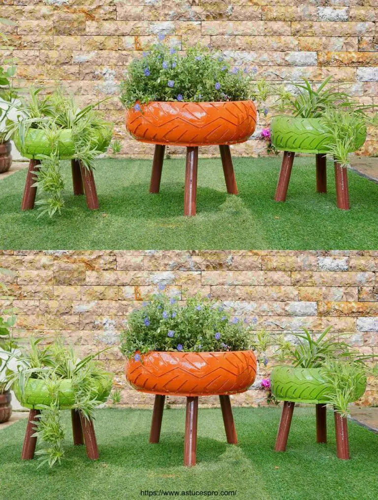 Trasformate le gomme usate in barattoli di fiori per il vostro piccolo giardino o balcone!