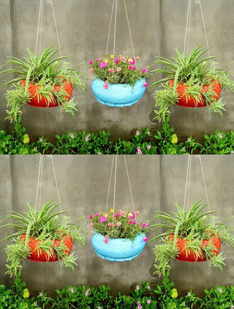 Incredibile giardino sospeso: Le idee di giardinaggio a casa con i vecchi pneumatici riciclati