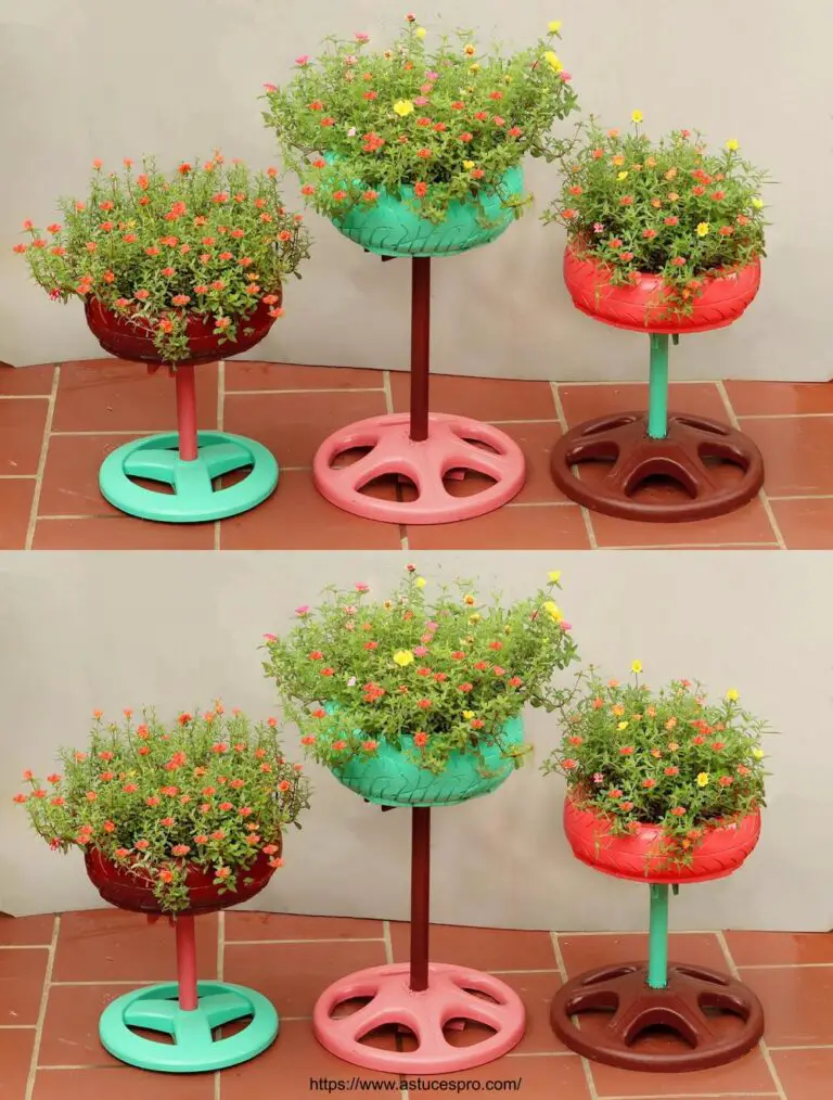 Trasformare i vecchi pneumatici in vasi di fiori colorati per il tuo piccolo giardino – Un’idea di riciclo e deco!