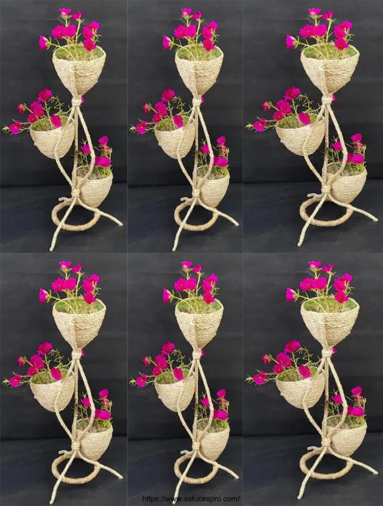 La migliore idea per fare il vaso nel fiore di jute