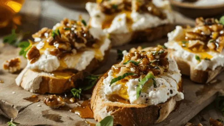 Bruschette Ricotta e Miele con Noci: Un’Idea Gustosa e Sfiziosa!