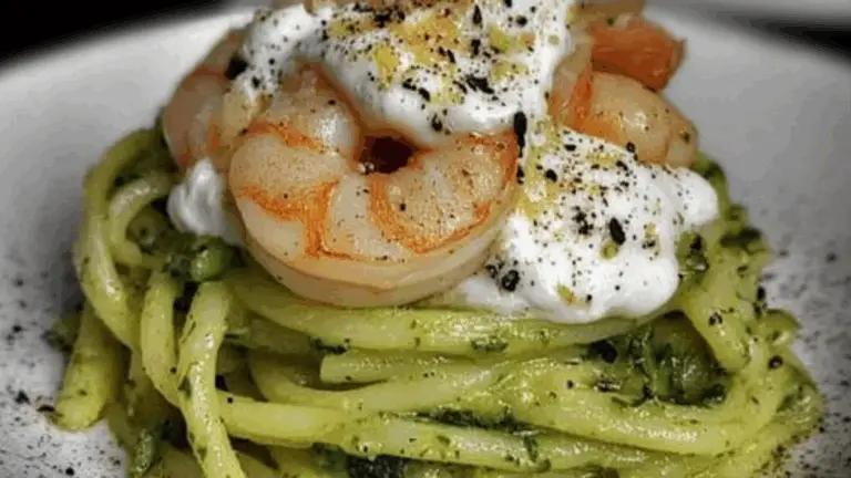 Spaghetti con Zucchine, Gamberi e Stracciatella: un Primo Fresco e Raffinato