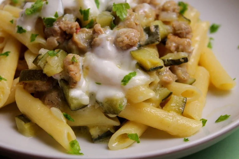 Caserecce con Salsiccia, Zucchine e Philadelphia: Un Primo Piatto Cremoso e Gustoso