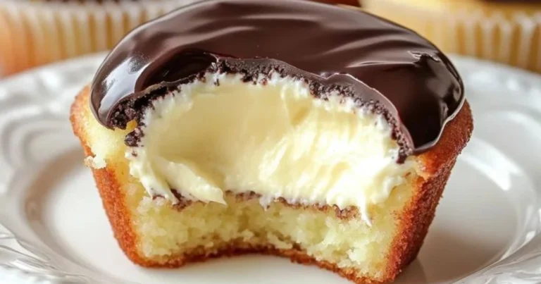 Cupcake Boston Cream: Delizia Soffice con Ripieno Cremoso e Copertura di Ganache