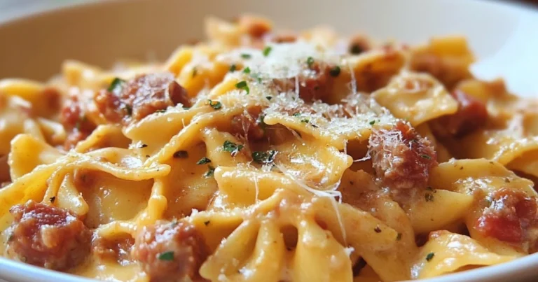 Pasta con Salsiccia Affumicata in Unico Pentola: Un Piatto Facile e Gustoso