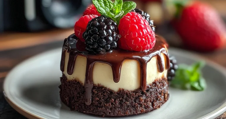 Mini Cheesecake con Base Brownie: Il Dessert Cremoso e Goloso