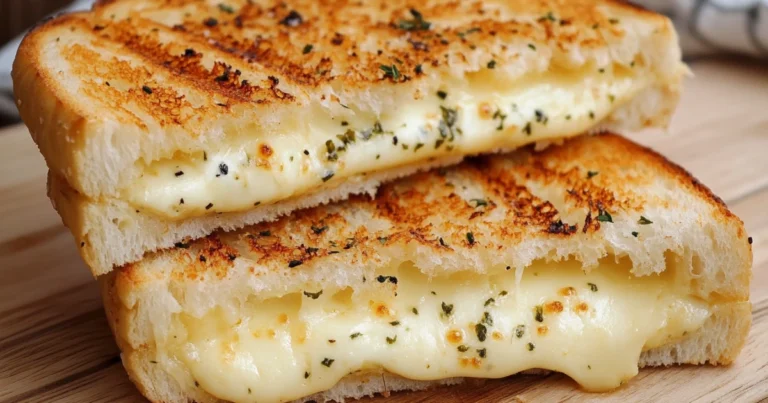 Panino al formaggio grigliato con pane all’aglio