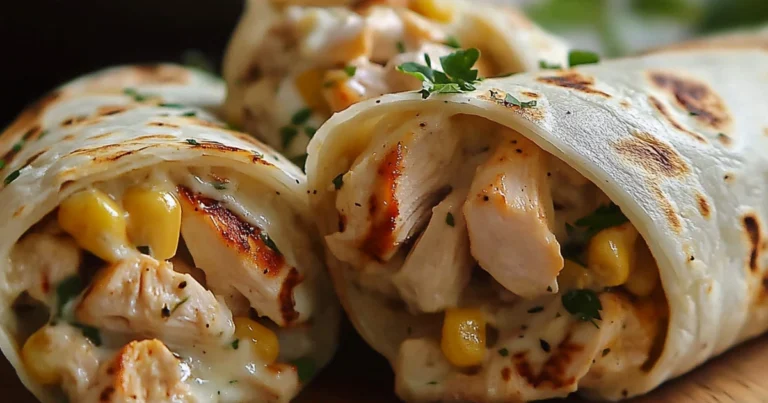 Wraps Cremosi al Pollo e Aglio: Comfort in Ogni Morso