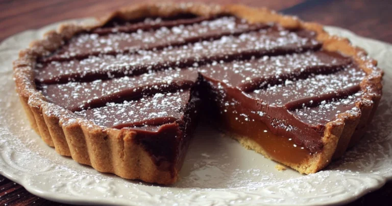 Crostata al Cioccolato e Caramello Salato – Eleganza e golosità in un solo morso!