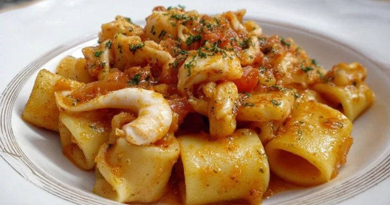 Calamarata con Ragù di Rana Pescatrice: Il Primo di Mare Gustoso e Profumato