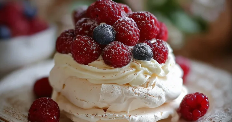 Pavlova ai lamponi: il dolce nuvola che conquista con leggerezza ed eleganza