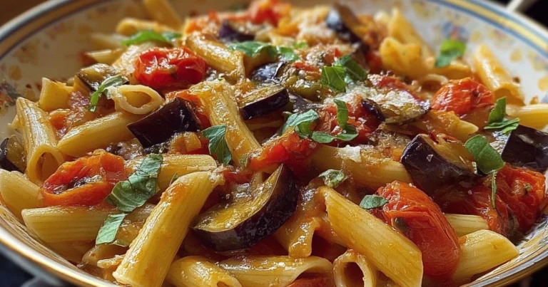 Pasta con Provola, Melanzane e Pomodori: Un Piatto Semplice e Gustoso