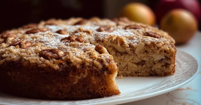 Torta di farina d’avena con mele e noci: ricetta sana e gustosa