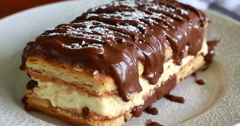 Torta Éclair al burro d’arachidi senza cottura: il dessert cremoso e irresistibile