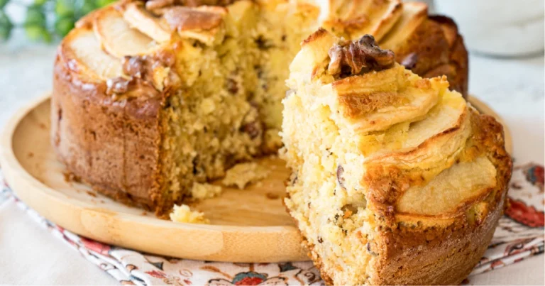 Torta di Mele e Noci Senza Burro né Olio