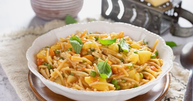 Pasta con patate e piselli alla siciliana: la ricetta cremosa e genuina della tradizione