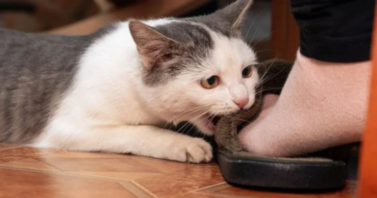 Il mio gatto attacca i miei piedi: Cosa significa e perché succede
