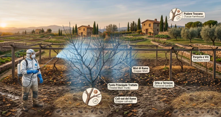 Trattamento invernale al rame sui fruttiferi: quando farlo davvero e perché