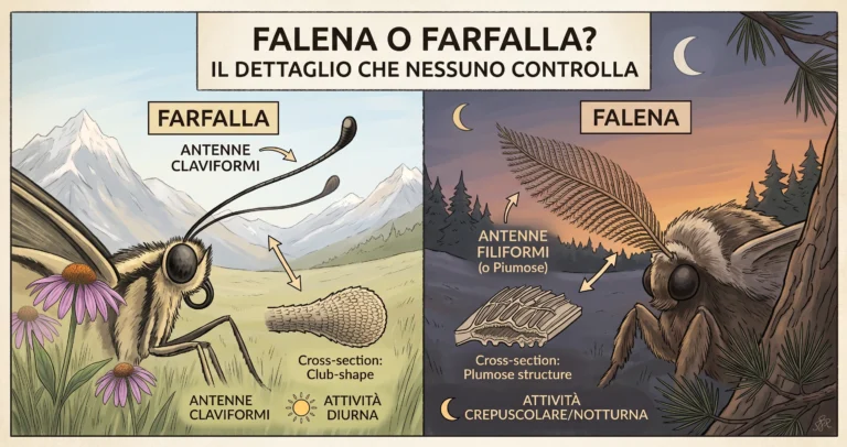Falena o farfalla? Come distinguerle davvero (non basta l’orario)