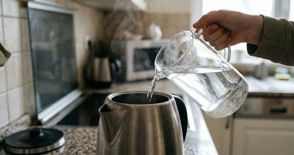 togliere il calcare dal bollitore con acido citrico passo per passo]