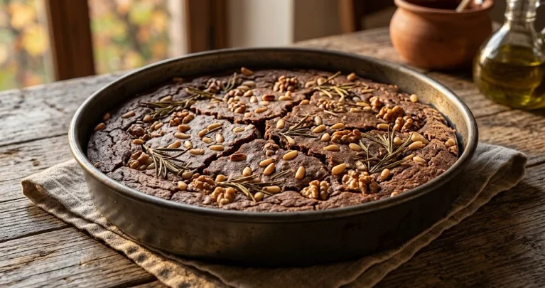 Castagnaccio toscano: la ricetta tradizionale con farina di castagne, pinoli e rosmarino