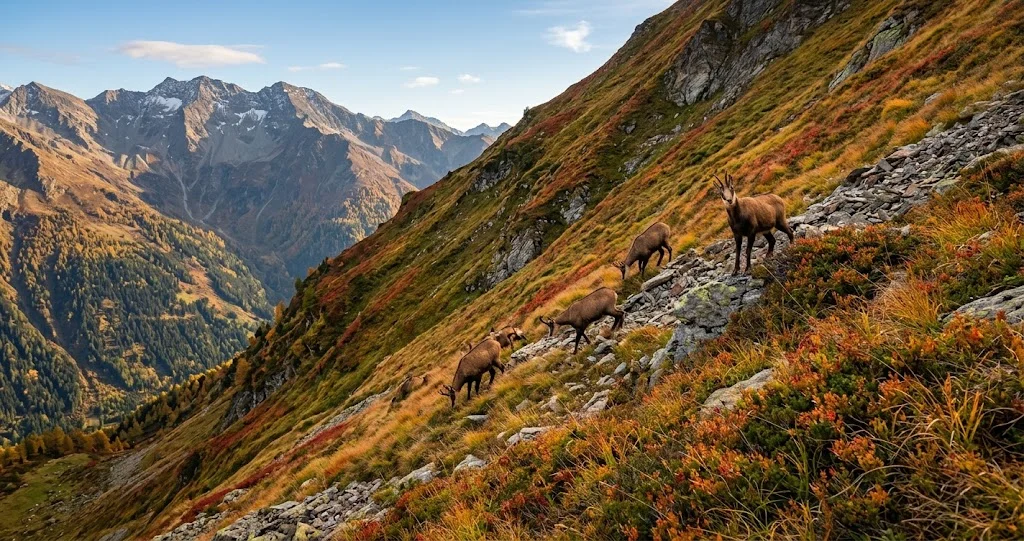 camoscio d'Abruzzo sulle montagne dell'Appennino centrale]