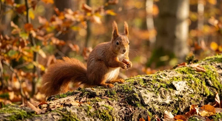 Lo scoiattolo rosso e le nocciole nascoste: come aiuta il bosco a crescere