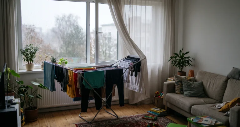 Come asciugare il bucato in casa in autunno senza creare umidità e muffa