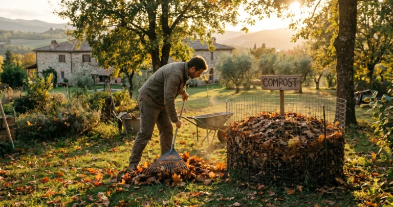 Come trasformare le foglie cadute in terriccio e pacciamatura per orto e giardino