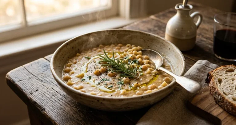 Pasta e ceci cremosa: la ricetta con il trucco per renderla densa senza panna